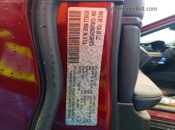 1C4RJHAG5PC661675 2023 JEEP GRAND Красный Панорамный вид салона 360°