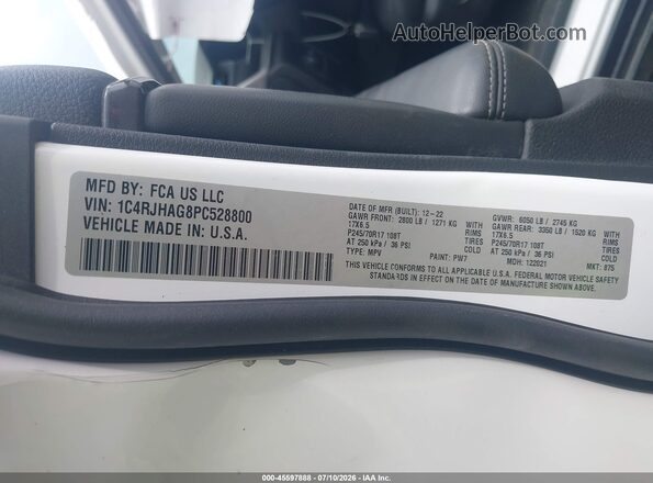 1C4RJHAG8PC528800 2023 JEEP GRAND CHEROKEE White Вид підкапотного простору