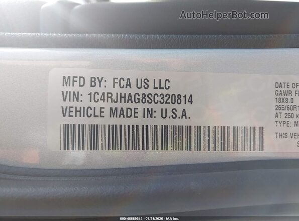 1C4RJHAG8SC320814 2025 JEEP GRAND CHEROKEE Silver Widok komory silnika