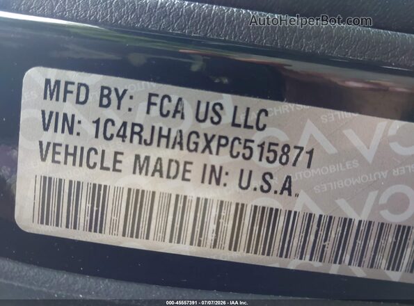 1C4RJHAGXPC515871 2023 JEEP GRAND CHEROKEE Black Engine compartment view