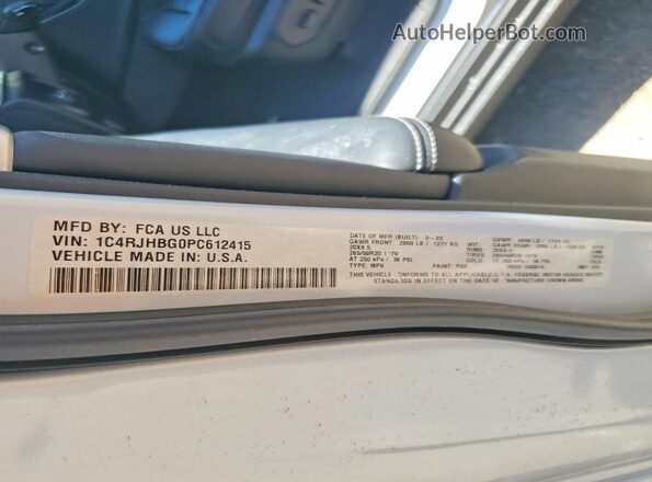 1C4RJHBG0PC612415 2023 JEEP GRAND Silver Widok komory silnika
