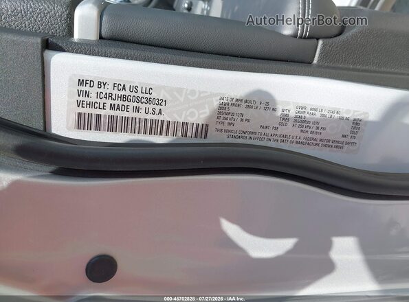 1C4RJHBG0SC360321 2025 JEEP GRAND CHEROKEE Gray Widok komory silnika