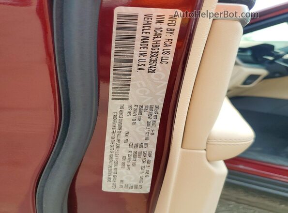 1C4RJHBG3SC357428 2025 JEEP GRAND Burgundy 360 interior view