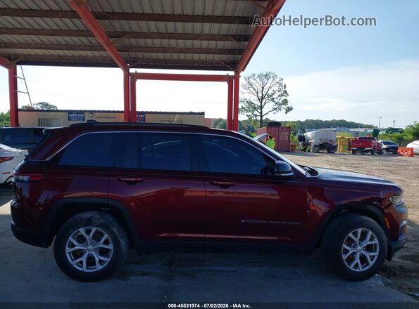 1C4RJHBG4N8553515 2022 JEEP GRAND CHEROKEE Burgundy Widok wnętrza z tyłu