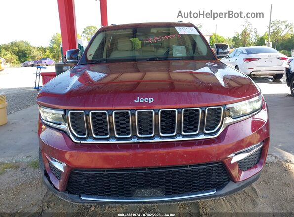 1C4RJHBG4N8553515 2022 JEEP GRAND CHEROKEE Burgundy Widok zestawu wskaźników