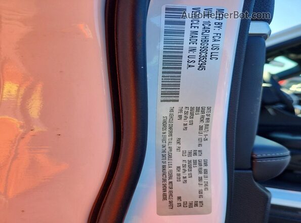 1C4RJHBG9SC352945 2025 JEEP GRAND White Vista de la etiqueta del VIN