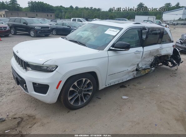 1C4RJHDG2N8553199 2022 JEEP GRAND CHEROKEE White წინა მარცხენა ხედი სამი მეოთხედიდან