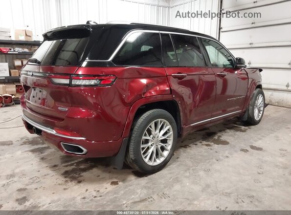 1C4RJHEG2N8615828 2022 JEEP GRAND CHEROKEE Красный Задняя правая четверть