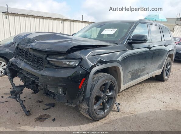 1C4RJKAG5P8866090 2023 JEEP GRAND CHEROKEE L Black წინა მარცხენა ხედი სამი მეოთხედიდან