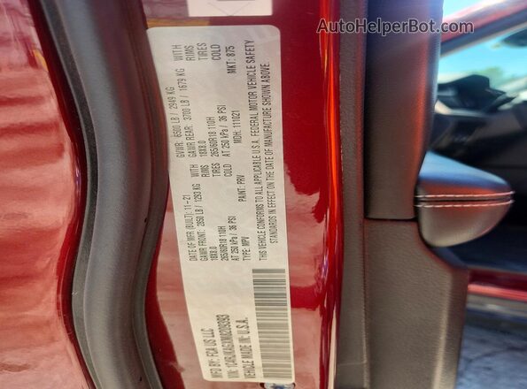 1C4RJKAGXM8209393 2021 JEEP GRAND Темно-бордовый Вид подкапотного пространства