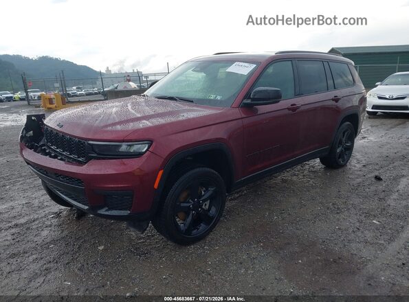 1C4RJKAGXS8730370 2025 JEEP GRAND CHEROKEE L Red წინა მარცხენა ხედი სამი მეოთხედიდან