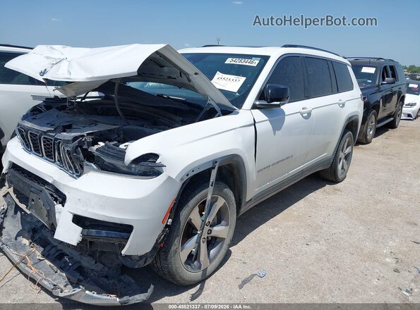 1C4RJKBG1M8105860 2021 JEEP GRAND CHEROKEE L White Vista tres cuartos delantera izquierda