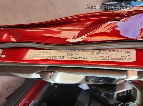 1C4RJKBG2P8753826 2023 JEEP GRAND Red Панорамний вид салону 360°