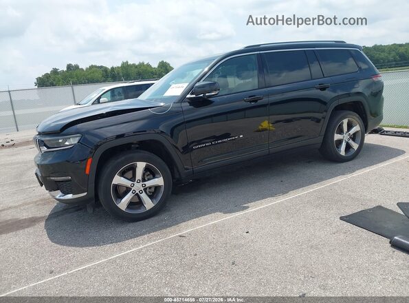 1C4RJKBG3M8125530 2021 JEEP GRAND CHEROKEE L Черный Передняя левая четверть