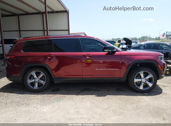 1C4RJKBG3M8206902 2021 JEEP GRAND CHEROKEE L Red Widok wnętrza z tyłu
