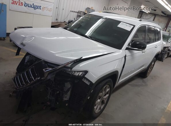 1C4RJKBG6M8135355 2021 JEEP GRAND CHEROKEE L White Vista tres cuartos delantera izquierda