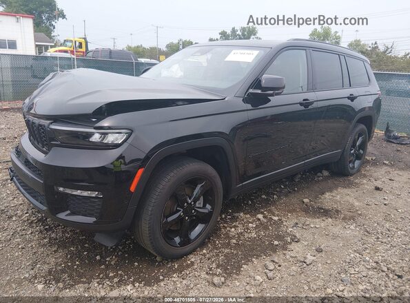 1C4RJKBGXP8828126 2023 JEEP GRAND CHEROKEE L Black Առջևի ձախ երեք քառորդ տեսարան