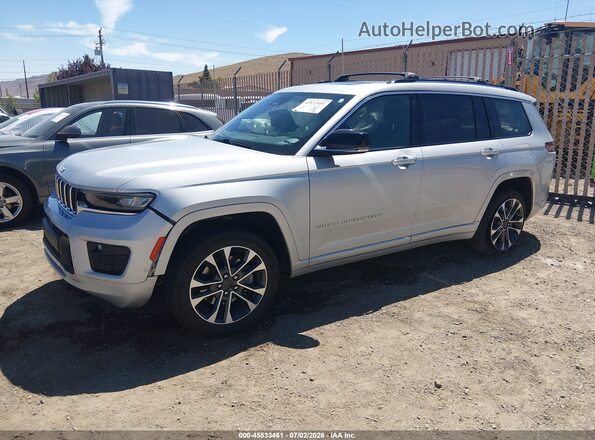 1C4RJKDG1P8731216 2023 JEEP GRAND CHEROKEE L Silver წინა მარცხენა ხედი სამი მეოთხედიდან