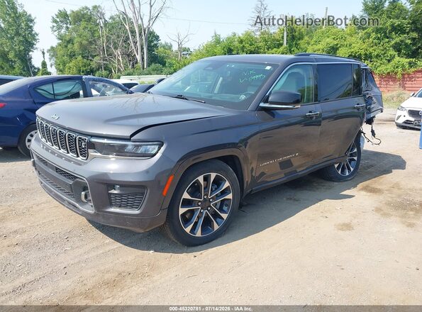 1C4RJKDGXM8119995 2021 JEEP GRAND CHEROKEE L Gray Առջևի ձախ երեք քառորդ տեսարան
