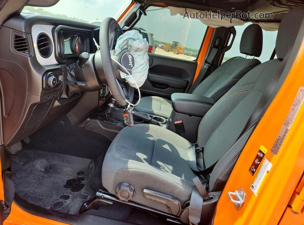 1C4RJXDG5SW593195 2025 JEEP WRANGLER Orange Front interior view