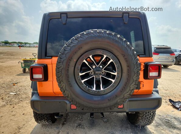 1C4RJXDG5SW593195 2025 JEEP WRANGLER Orange Rear view