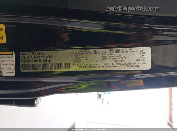 1C4RJXDN9SW513962 2025 JEEP WRANGLER Black ძრავის განყოფილების ხედი