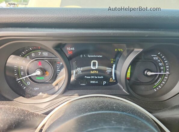 1C4RJXN68SW524510 2025 JEEP WRANGLER Зеленый Вид щитка приборов