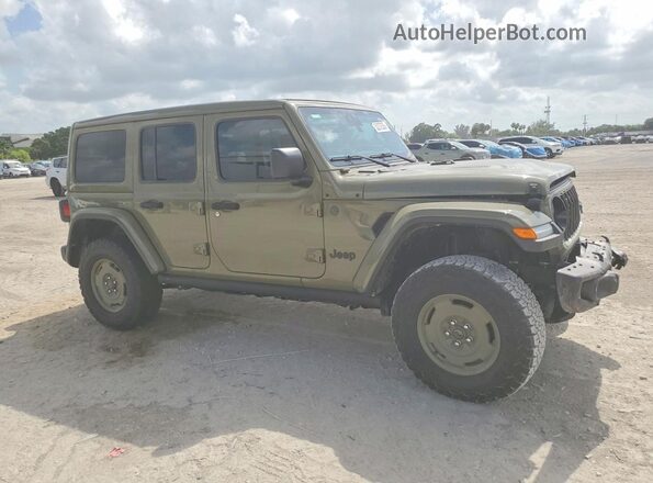 1C4RJXN6XSW576642 2025 JEEP WRANGLER Зеленый Передняя правая четверть
