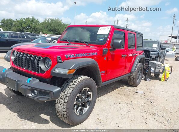 1C4RJXR64RW242109 2024 JEEP WRANGLER Red Առջևի ձախ երեք քառորդ տեսարան