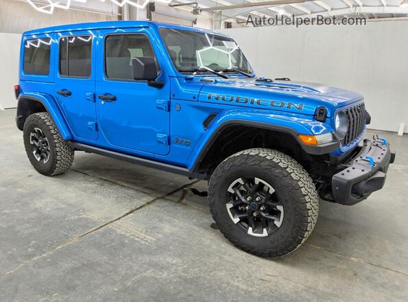 1C4RJXR6XRW186788 2024 JEEP WRANGLER Синий Передняя правая четверть