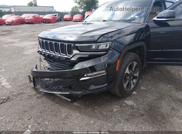 1C4RJYB60N8759583 2022 JEEP GRAND CHEROKEE 4XE Black Front view