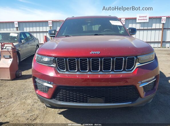 1C4RJYB62R8518565 2024 JEEP GRAND CHEROKEE 4XE Burgundy Widok zestawu wskaźników