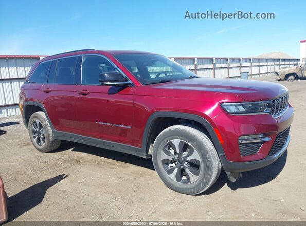 1C4RJYB62R8518565 2024 JEEP GRAND CHEROKEE 4XE Burgundy Widok wnętrza z tyłu