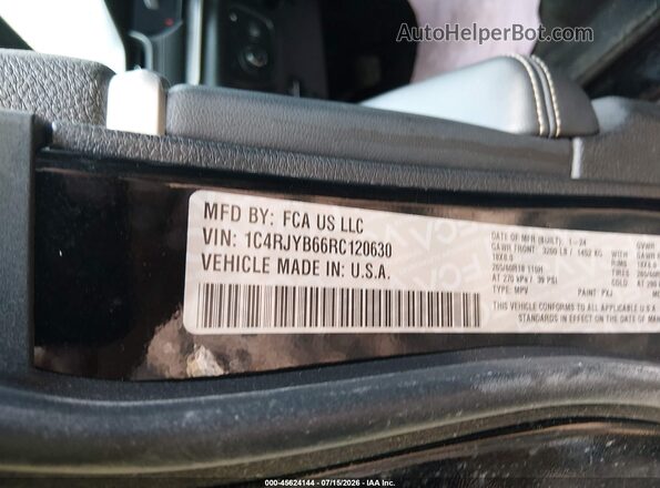 1C4RJYB66RC120630 2024 JEEP GRAND CHEROKEE 4XE Black Widok komory silnika