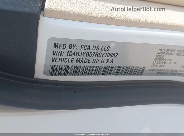 1C4RJYB67RC710982 2024 JEEP GRAND CHEROKEE 4XE White ძრავის განყოფილების ხედი