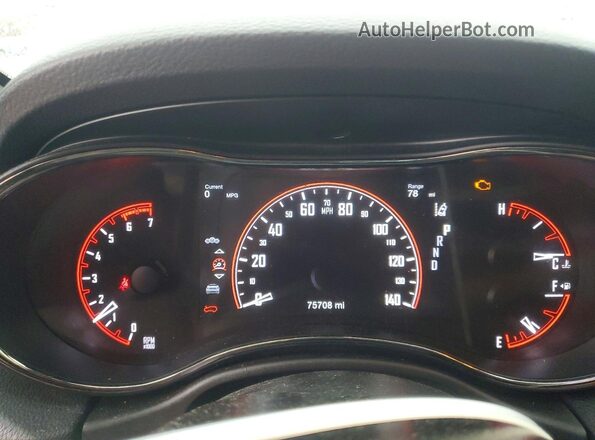 1C4SDHCT2LC410805 2020 DODGE DURANGO White Вид щитка приладів