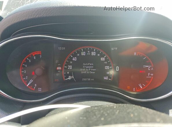 1C4SDHCT6HC675329 2017 DODGE DURANGO Silver Instrument cluster view