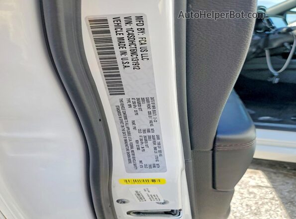 1C4SDHCT6NC131912 2022 DODGE DURANGO White VIN კოდის სტიკერის ხედი