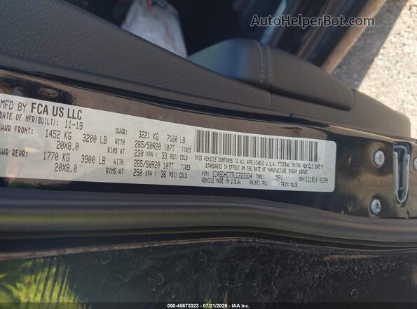 1C4SDHCT7LC223334 2020 DODGE DURANGO Black Engine compartment view