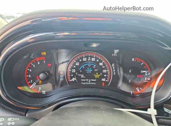 1C4SDHFT8MC823194 2021 DODGE DURANGO Blue Instrument cluster view