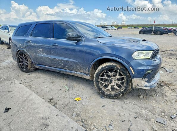 1C4SDHFT8MC823194 2021 DODGE DURANGO Blue Front right