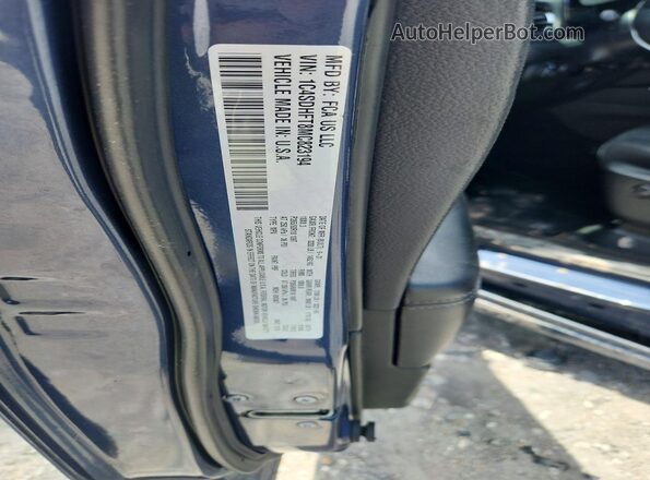 1C4SDHFT8MC823194 2021 DODGE DURANGO Blue 360 interior view