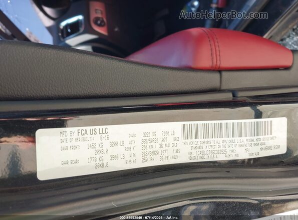 1C4SDJCT0GC362525 2016 DODGE DURANGO Черный Вид подкапотного пространства