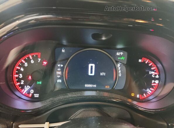 1C4SDJCT1NC132988 2022 DODGE DURANGO Black Вид щитка приладів