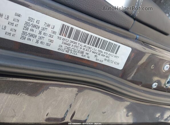 1C4SDJCT2LC161686 2020 DODGE DURANGO Black Вид підкапотного простору