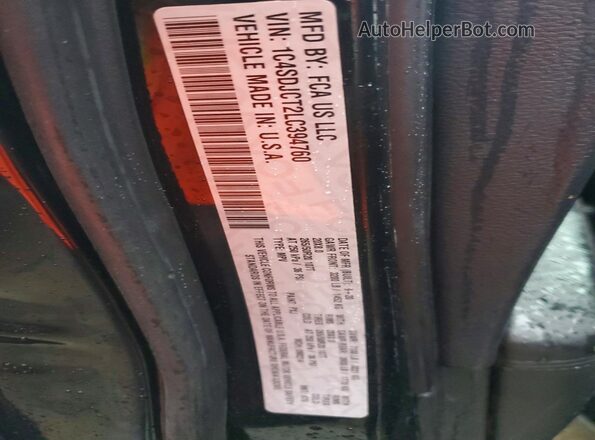 1C4SDJCT2LC394760 2020 DODGE DURANGO Black Вид наклейки з VIN-кодом