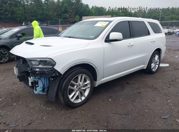 1C4SDJCT2NC194285 2022 DODGE DURANGO White წინა მარცხენა ხედი სამი მეოთხედიდან