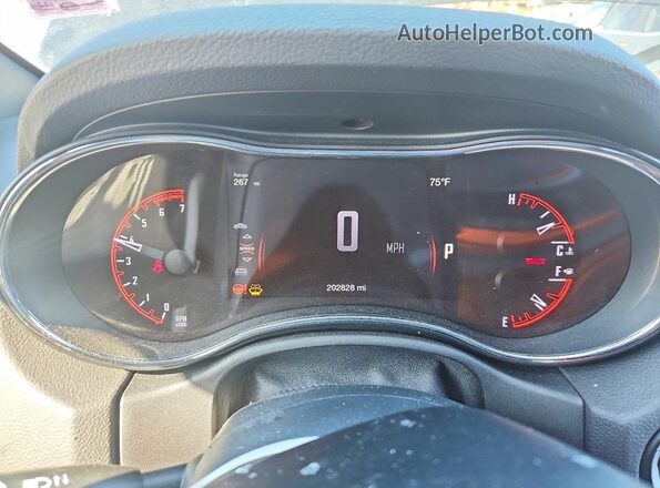 1C4SDJCT3HC733226 2017 DODGE DURANGO Black Instrument cluster view