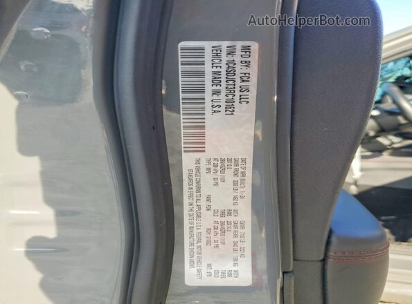 1C4SDJCT3RC101621 2024 DODGE DURANGO Gray VIN sticker view