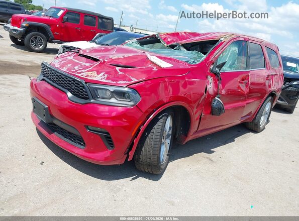1C4SDJCT5MC627273 2021 DODGE DURANGO Red Առջևի ձախ երեք քառորդ տեսարան